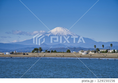 【藤沢市】片瀬海岸の風景 【藤沢市】片瀬海岸の風景 129150156