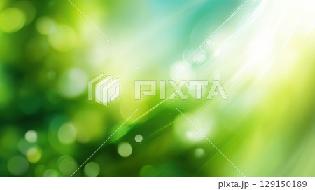 夏を感じる緑と白の爽やかな光背景 夏を感じる緑と白の爽やかな光背景 129150189