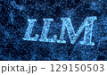 デジタルネットワークで構成されたLLMの文字 129150503