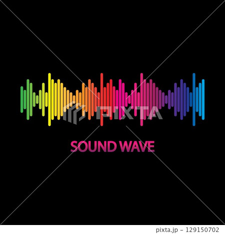 Sound Wave. Colorful sound waves for party, DJ, pub, clubs, discos. Audio equalizer technology. illustration Sound Wave. Colorful sound waves for party, DJ, pub, clubs, discos. Audio equalizer technology. illustration 129150702