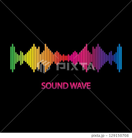 Sound Wave. Colorful sound waves for party, DJ, pub, clubs, discos. Audio equalizer technology. illustration Sound Wave. Colorful sound waves for party, DJ, pub, clubs, discos. Audio equalizer technology. illustration 129150708