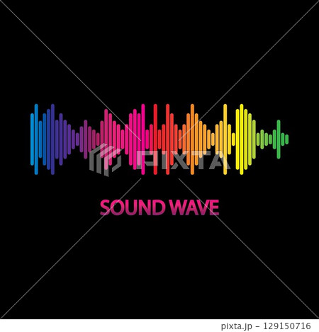 Sound Wave. Colorful sound waves for party, DJ, pub, clubs, discos. Audio equalizer technology. illustration Sound Wave. Colorful sound waves for party, DJ, pub, clubs, discos. Audio equalizer technology. illustration 129150716