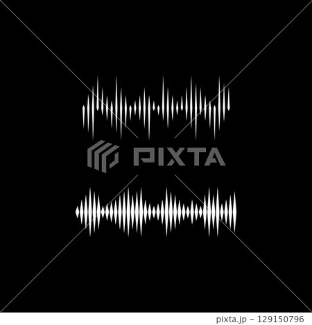 Sound waves vector illustration 129150796