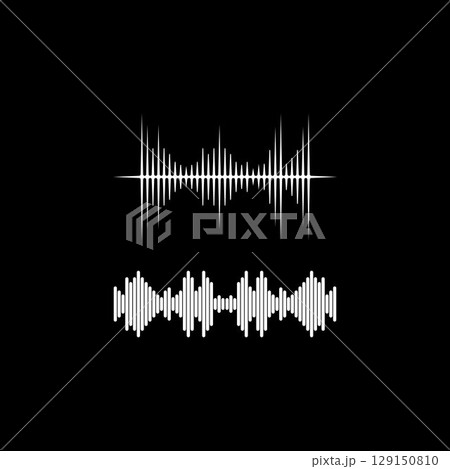 Sound waves vector illustration 129150810
