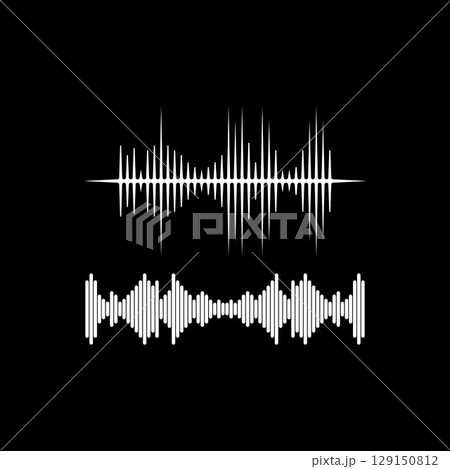 Sound waves vector illustration 129150812