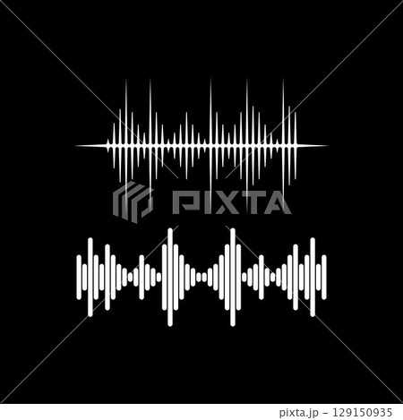Sound waves vector illustration Sound waves vector illustration 129150935