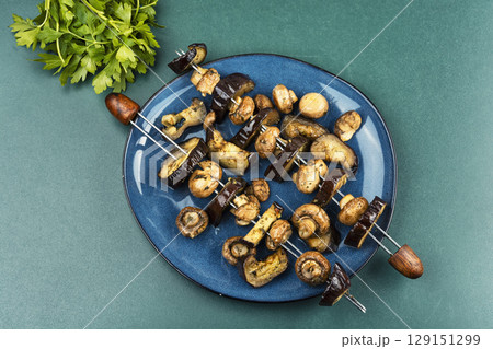 BBQ Vegetable Kabobs. 129151299