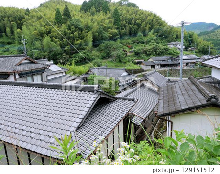 熊本県上益城郡山都町島木　集落の町並み 129151512