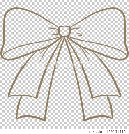 Brown Outline cute bow ribbon for coloring decoration celebrating party gift valentine coquette love 129151513
