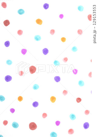 Polka Dot Spotty Circle Spots In Childrens  Felt Tip Pen Rainbow Background 129153553