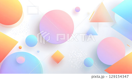 Bold geometric shapes in a modern abstract pattern, featuring circles, squares, and triangles. Ideal for digital design and creative projects. Bold geometric shapes in a modern abstract pattern, featuring circles, squares, and triangles. Ideal for digital design and creative projects. 129154347