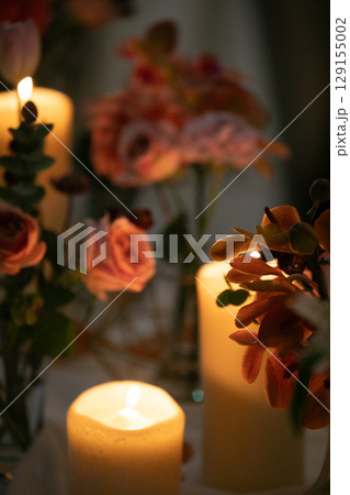 ヒーリング効果のあるキャンドル装飾 129155002