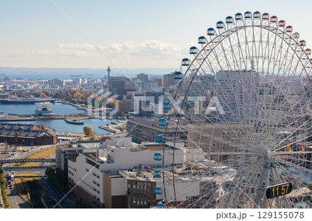 横浜市みなとみらいの風景 横浜市みなとみらいの風景 129155078
