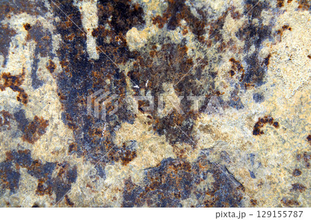 Close up of rust on a garden spade 129155787