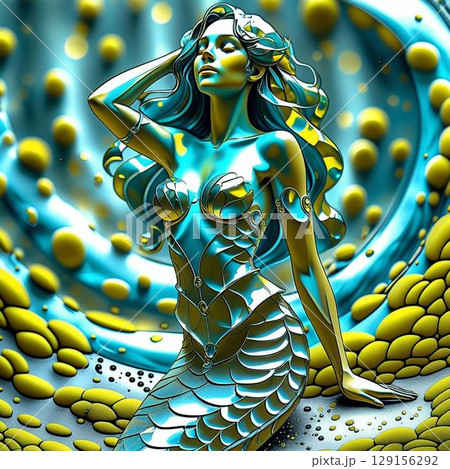 水中の人魚 水中の人魚 129156292