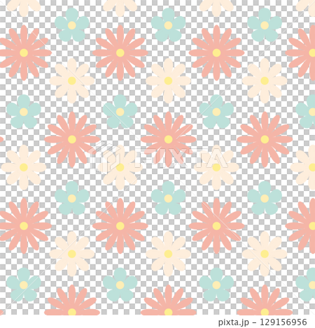 色彩繽紛的花朵圖案 色彩繽紛的花朵圖案 129156956