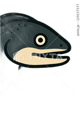 うなぎの顔のイラスト うなぎの顔のイラスト 129157577