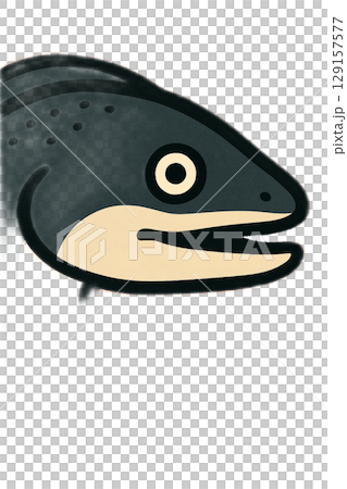 うなぎの顔のイラスト うなぎの顔のイラスト 129157577