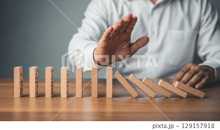 risk and strategy in business, business concept 129157918