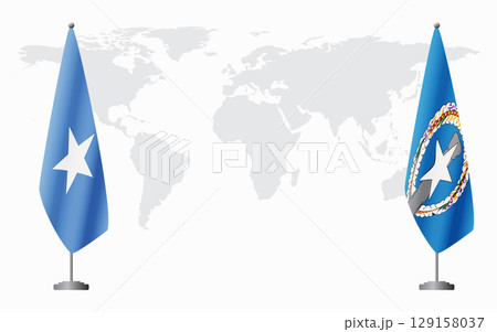 Somalia and Northern Mariana Islands flags for official me 129158037