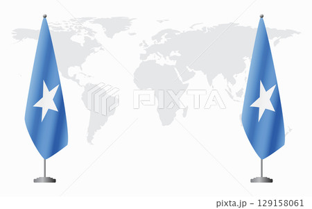 Somalia and Somalia flags for official meeting Somalia and Somalia flags for official meeting 129158061