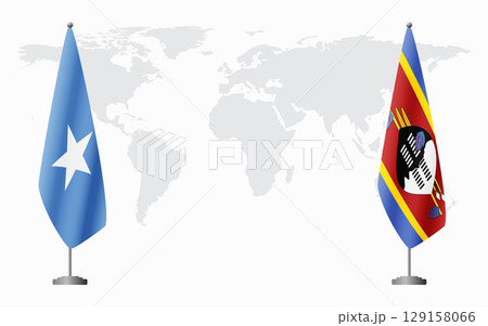 Somalia and Kingdom of eSwatini - Swaziland flags for offi 129158066