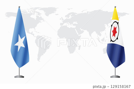Somalia and Bonaire flags for official meeting 129158167