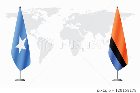 Somalia and Chagos Islands flags for official meeting Somalia and Chagos Islands flags for official meeting 129158179