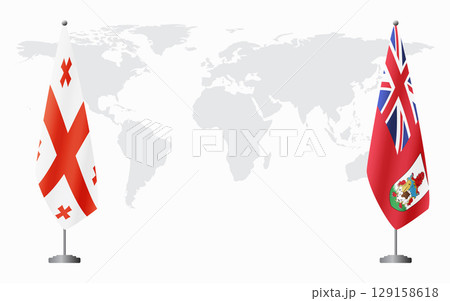 Georgia and Bermuda flags for official meeting 129158618