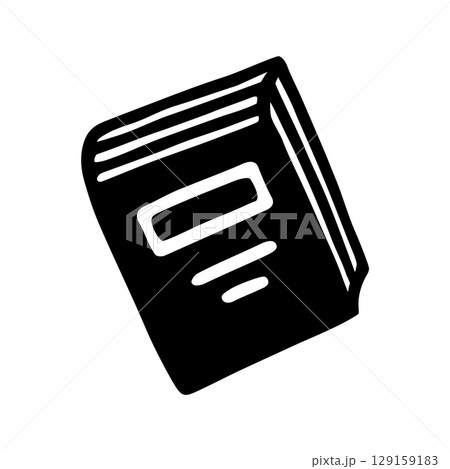 Doodle book icon hand drawn in flat style Doodle book icon hand drawn in flat style 129159183