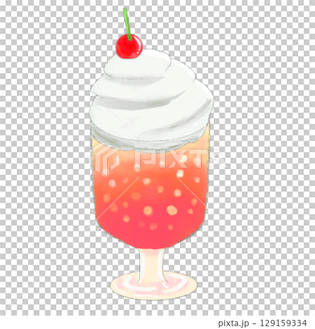 Cream soda red watercolor style Cream soda red watercolor style 129159334