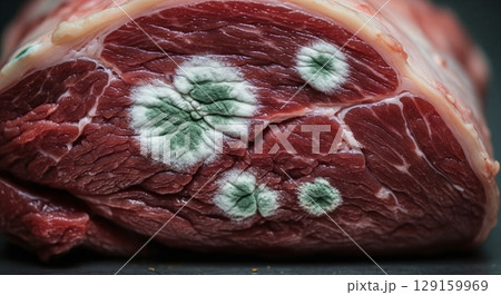 牛肉に生えたカビ 129159969