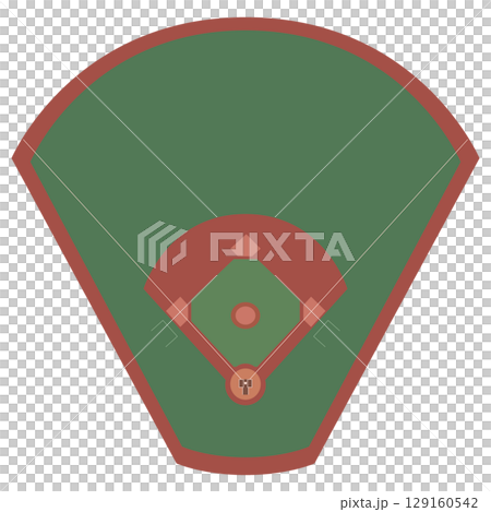 Simple baseball field image illustration vector Simple baseball field image illustration vector 129160542