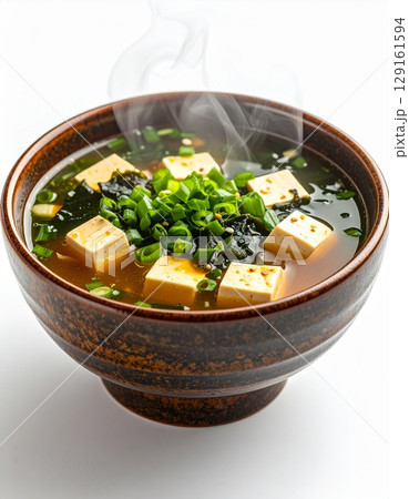 japanese ramen soup with beef 129161594