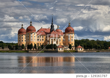 fairytale castle Moritzburg near Dresden in saxony fairytale castle Moritzburg near Dresden in saxony 129161787