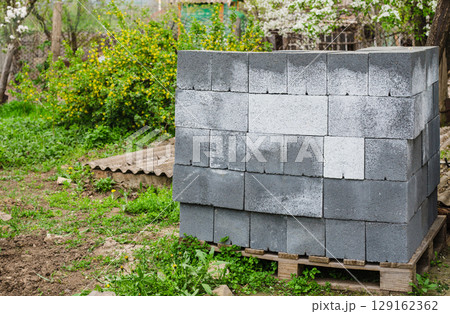 Concrete block at the cottage Concrete block at the cottage 129162362