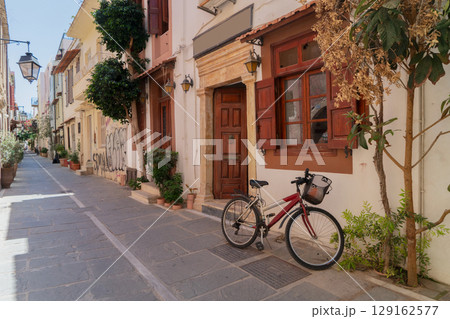cosy street of Rethymno, Crete, Greece 129162577