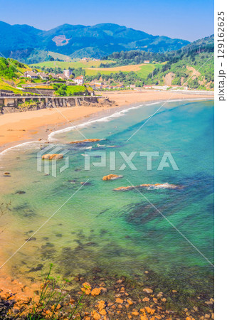 Cantabrian Sea coast and Deba town 129162625