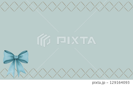緑のリボンとシンプルなフレーム背景 緑のリボンとシンプルなフレーム背景 129164093