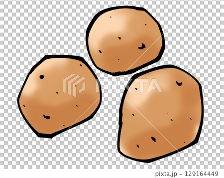 刷馬鈴薯秋季蔬菜馬鈴薯 129164449