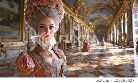 ヴェルサイユ宮殿の華麗な宮廷女性 ヴェルサイユ宮殿の華麗な宮廷女性 129165027