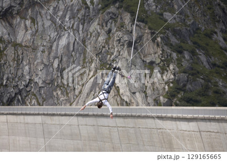 Bungee Jumping from the Koelnbrein dam, Carinthia, Austria 129165665