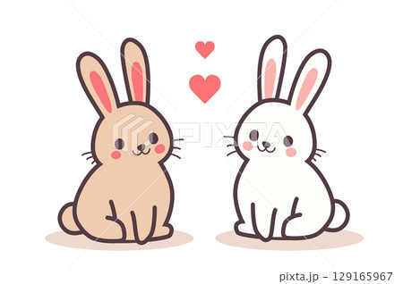 rabbit with heart 129165967