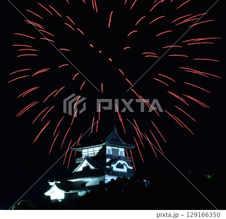 犬山城と花火 129166350