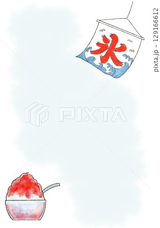 イチゴのかき氷 129166612