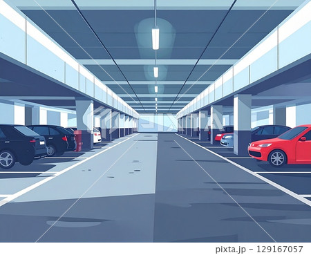 立体駐車場 シンプルなイラスト 立体駐車場 シンプルなイラスト 129167057