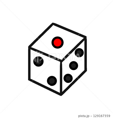 サイコロ シンプル サイコロ シンプル 129167359