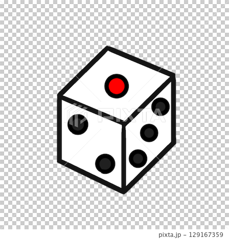 サイコロ シンプル サイコロ シンプル 129167359