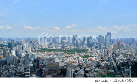 高層ビルから見た都心の風景 129167506