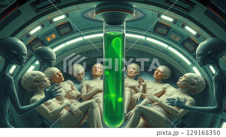 培養中の宇宙人とのハイブリッドヒュ-マノイド 129168350
